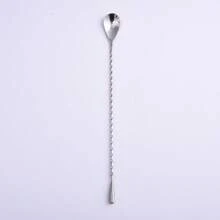 Multi-Functional Stainless Steel Barspoon With Thread, Coffee And Milk Tea Stirring Spoon, Kitchen Utensil, For Outdoor, Camping - Silver - View 1
