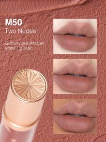 GIRLCULT Love Whisper哑光唇釉 #M50 2款裸色 | 哑光底妆，带微闪 | 柔雾哑光唇釉，轻盈液体唇膏 | 持久显色，礼盒装，3.8克/0.13盎司 - M50 Two Nudes - 查看 7