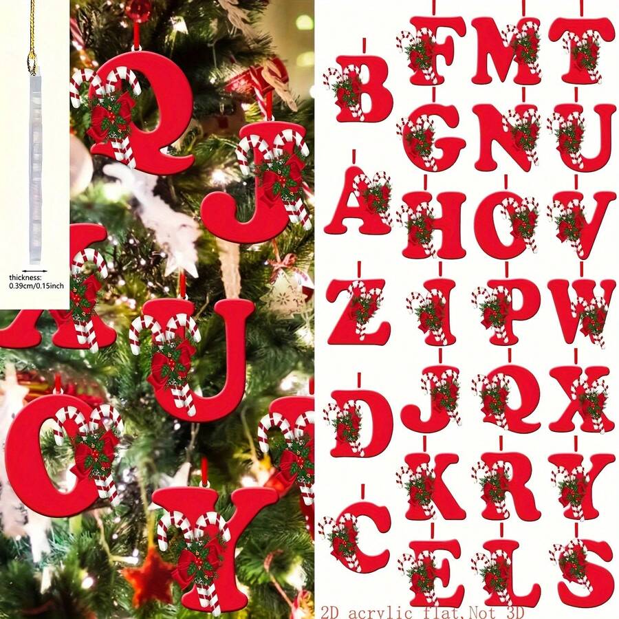 1pc Creative Acrylic Alphabet Hanging Decor - 2D Letter Ornament For Home & Party, Fantasy Theme, No Power Needed Letter Decor - Multicolor - View 1