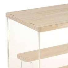 ZhdnBhnos LINSIE Clear Acrylic Display Case Countertop Box Organizer Stand Dustproof Showcase 30.5 *24*26cm The Best Gift/Present For Family&Friends Happy Christmas - Màu Khaki - Xem 10