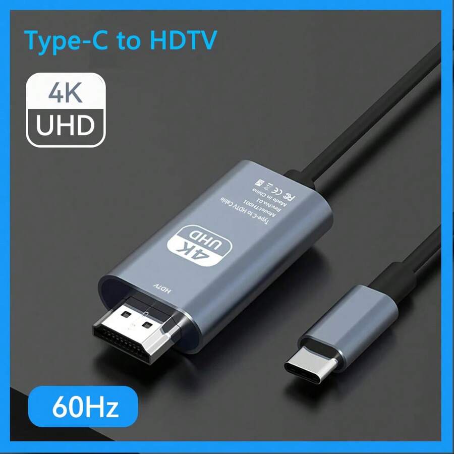 4K Type-C To HDTV Video Adapter Cable For TV Laptop Destop And Projector HUB Ultra High Speed Certified 4K@60Hz Cable 2M Length Cable - 4K@60Hz - View 1