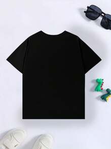 3pcs/Set Young Boys Cool Street Style Astronaut & Space Print T-Shirt, Short Sleeve Top And Casual Crew Neck Pullover Outfit, Summer Autumn