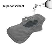 Almohadillas sanitarias lavables de gran tamaño, pads menstruales de color aleatorio, pads sanitarios de flujo abundante de tela/pads sanitarios reutilizables/protectores diarios de bambú con carbón para mamá