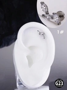 1 件时尚钛金属唇钉内螺纹耳钉天鹅叶天鹅 5A 氧化锆石 G23 植入级唇钉心形耳环鼻环鼻中隔珠宝月亮猫爪耳环铰链鼻中隔环眼海螺耳轮耳钉唇钉梦露唇环唇钉顶部螺丝平背耳环耳钉海螺唇钉梦露美杜莎唇鼻穿孔女士日常佩戴圣诞节和万圣节礼物情人节 - 彩色 - 查看 6