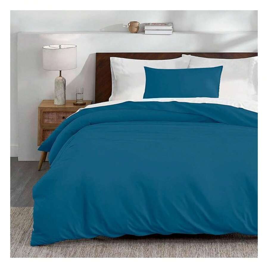 Juego de Funda Duvet para Edredon Individual - Azul - Ver 1