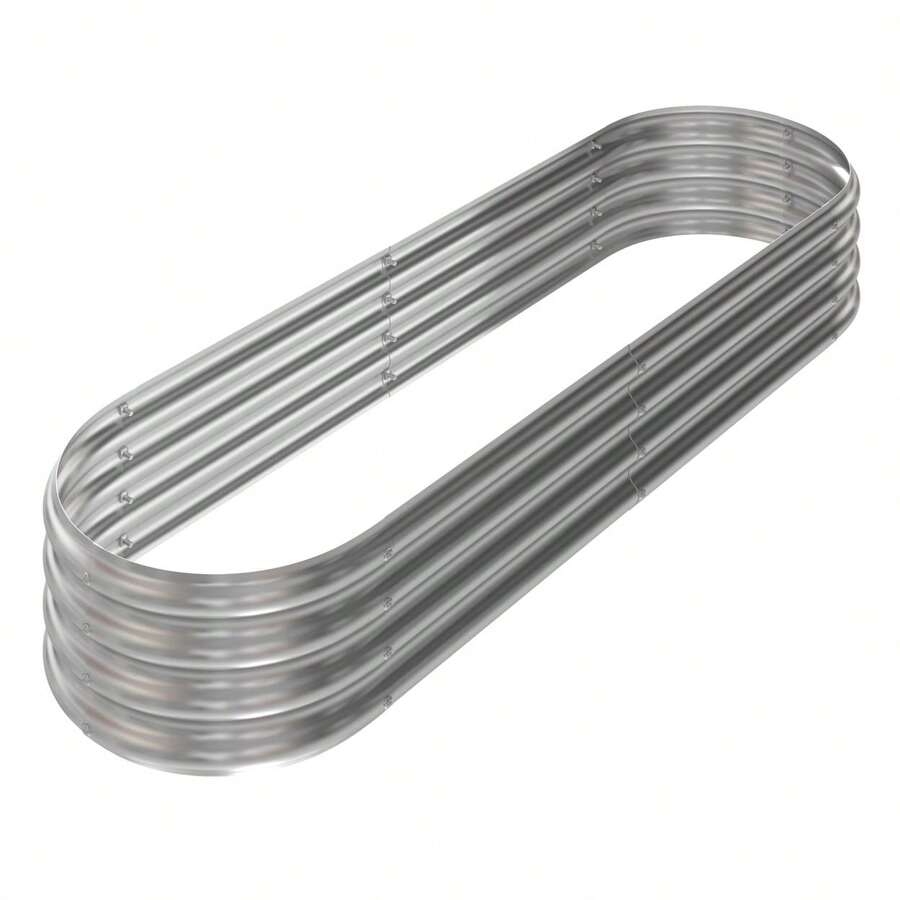 Galvanized Raised Garden Bed 82x35in Planter Box Open