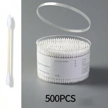 100支/500支双头一次性棉签，适用于婴儿、卸妆、伤口清洁、耳垢清除。 - 彩色 - 查看 11