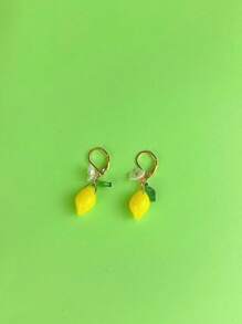 Bộ 2 khuyên tai thiết kế hoa chanh, phong cách Trung Hoa nhiều màu sắc, sáng tạo, tươi mát, ngọt ngào, tràn đầy năng lượng, trang sức trang trí - Nút tai - Xem 9