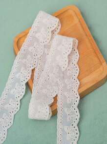 1yd Colorful Embroidered Lace Trim With Bow Decoration, 4cm Width