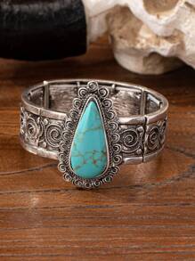 1 chiếc vòng tay trang trí bằng đá ngọc lam xanh phong cách phương Tây cổ điển trang sức Cowgirl - Nhiều màu - Xem 8