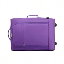 Valise légère de 20 pouces avec housse souple - Bagage cabine approuvé avec trolley à double roue pour hommes et femmes, idéal pour les voyages professionnels et les vacances. Valise de voyage et imperméable - Prune - Voir 7