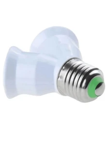 Double E27 Lamp Socket With Socket Holder With On/Off Bivolt Switch - trắng - Xem 3