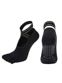 Calcetines de 5 dedos antideslizantes para mujeres para baile, entrenamiento, Pilates y yoga - Multicolor - Ver 14