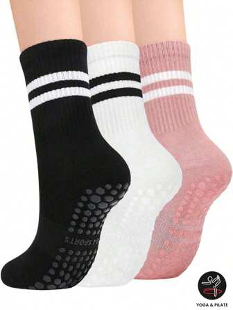 1對女士普拉提防滑襪子女士芭蕾舞襪子女士瑜珈襪子男士醫療襪子帶膠襪子