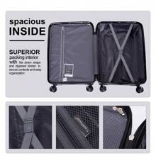 TRIPCOMP Travelhouse 行李箱 3 件套行李箱带万向轮 TSA 锁 PP 行李箱硬壳手提箱 20 英寸 24 英寸 28 英寸 男女通用