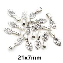 40pcs 15x5/21x7mm Zinc Alloy Bail Connectors Handmade Charms Pendant DIY Jewelry Making Accessories For Bracelet Necklace