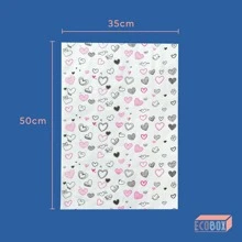 100 Sheets Premium Tissue Paper 35x50cm Heart Print - 粉色 - 查看 6