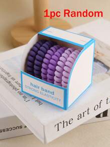 6/1pc Women Multi-Color Simple & Durable Matte Spiral Hair Scrunchies High Elasticity Ponytail Holders Hair Accessories Hair Ties Hair Rope