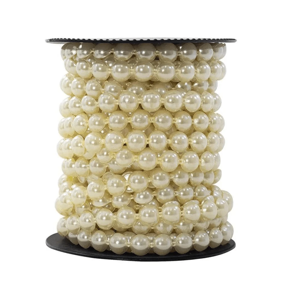 Half Pearl In Roll 4/6mm -C/30m -8/10mm 16.5mts - 奶油 - 查看 1