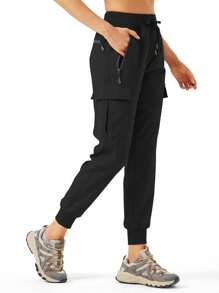 ZUTY Damen Cargo Jogginghose, leicht, schnelltrocknend, Wanderhose, Sportbekleidung, Lounge, Lässig, Outdoor