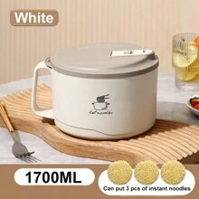 1 件大容量不锈钢面碗，宿舍方便面杯午餐盒带盖保温碗圣诞礼物