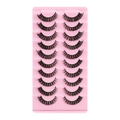 10 pares de pestañas rizadas rusas populares, ojos grandes y gruesos, rizado tridimensional multicapa, esencial para el maquillaje europeo y americano, pestañas postizas, pestañas, pestañas falsas