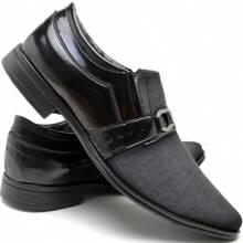 Men's Black Comfort Dress Shoes - màu đen - Xem 3