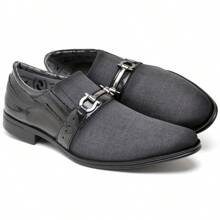 Men's Black Comfort Dress Shoes - màu đen - Xem 2