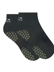 3 Pares De Meias Hidroginastica Antiderrapante Selene - Preto - Visão 3