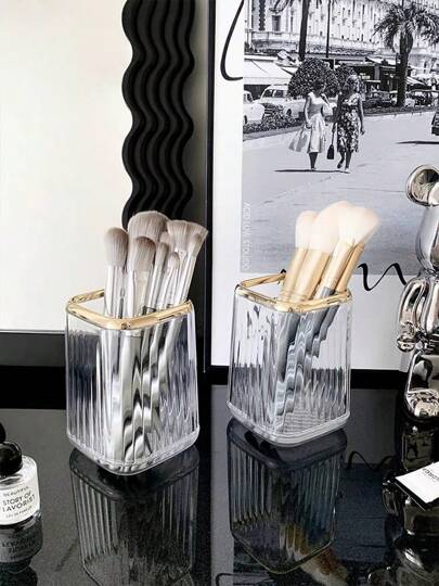 Organizador de maquiagem mesa para pincéis de maquiagem caneta lápis batom