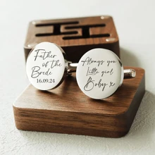 Regalo, Gemelli Personalizzati Su Misura, Regalo di Matrimonio Della Figlia Per Il Padre, Gemelli Di Matrimonio "Per Sempre La Tua Bambina" Personalizzati Con Incisione Per Testimoni, Sposo, Testimone D''Onore, Regali Di Gemelli, Gemelli Di Matrimonio, Gemelli Di Matrimonio Personalizzati Come Bomboniere, Matrimonio