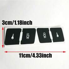 Left+Right Car Door Lock Control Switch Button Repair Kit, Matte Black Sticker Decals For Audi A3L Car Accessories - Black - View 2