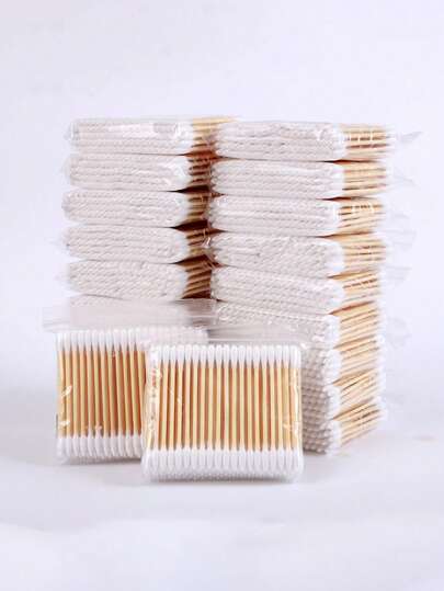 500/1000pcs High Quality Double-Headed Cleaning Swabs, Beauty Salon Buds, Cosmetic Wooden Cleaning Swabs, Beauty And Personal Care Tips, Round Disposable Ear Cleaning Swabs For Home Use, Suitable For Ear And Nose Cleaning, Multipurpose Beauty And Cleaning Tool, High Quality Beauty Tool, Clean Eyeliner Nail Polish, For Makeup And Personal Care, Multifunctional Beauty Tool, Makeup Tool, Cleaning Tool, Cleaning Swabs For Home Cleaning, Makeup Removal, Ear Cleaning, Outdoor Care Tool Accessories