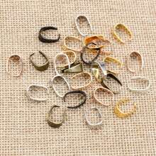 50pcs Pendant Clips Pinch Bail Clasps Buckle Charm Necklace Hook Connector For DIY Jewelry Making Accessories Findings - Pinch Bail - View 1