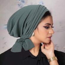 4pcs/Set Women's Elegant Solid Color Headband With Twist And Bow, Turban Hat Fashionable Cap For Spring And Autumn Bonnet Hair Bonnet Turban Sleep Bonnet - Multicolor - View 26