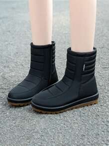 Giày bốt đi tuyết ấm áp lót Nano Thermal Mid-Calf dành cho bà mẹ trung niên và cao tuổi, chống trượt, mùa thu/đông - màu đen - Xem 5