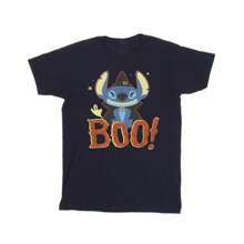 Disney Mens Lilo & Stitch Boo! T-Shirt (Navy Blue)
