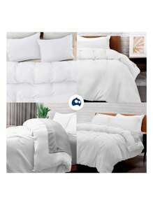 Duvet Cover Set For Double Duvet - White - View 7