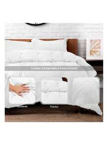Duvet Cover Set For Double Duvet - White - View 6