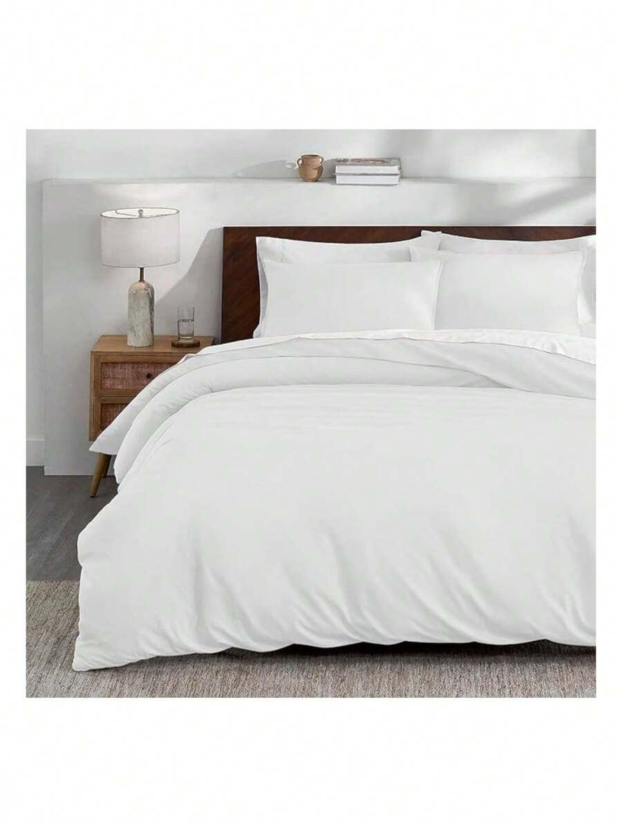 Duvet Cover Set For Double Duvet - White - View 1