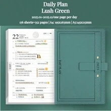 2025 Simplified Schedule Today's Plan Notebook Diary A4/A5 Learning Travel Office Plan Calendar One Page Per Day PLANNER - Multicolor - View 13