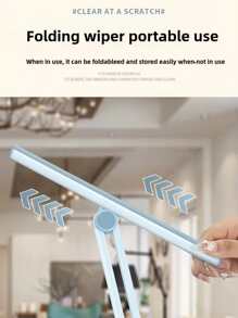 2pcs/1pc 360度旋转折叠家用台面窗户刮刀玻璃清洁工具窗户清洁专用清洗工具刮 - 彩色 - 查看 10