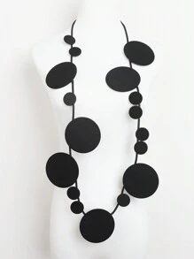 MARLIWOO 1 件时尚波西米亚风几何木质吊坠长项链女士珠宝 - 彩色 - 查看 16