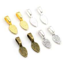 40pcs 15x5/21x7mm Zinc Alloy Bail Connectors Handmade Charms Pendant DIY Jewelry Making Accessories For Bracelet Necklace