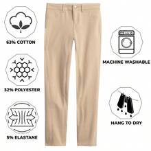 3-Pack Women's Super Stretchy Slim Fit Ponte Pants - Khaki - Khaki - Khaki - View 4