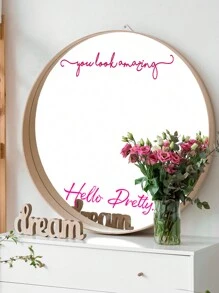 Nhãn dán tường hình khẩu hiệu trích dẫn, nhãn dán tường hình chữ cái đơn giản để trang trí nhà cửa, nhãn dán, decal dán tường, decal vinyl để trang trí nhà cửa, vật dụng trang trí mùa xuân làm mới ngôi nhà của bạn, nhãn dán trang trí Rama - Màu Hồng Tươi - Xem 2