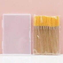 100 Stücke/Packung Wimpernbürsten Augenbrauenbürste tragbare Wimpern Spoolies für Wimpernverlängerung Make-up-Applikator für Augenbrauen