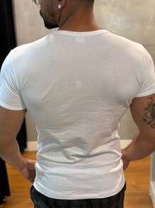 Men's Slimfit T-Shirt - trắng - Xem 3
