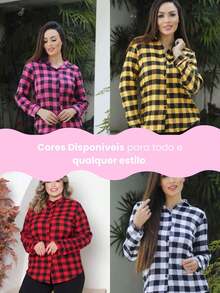 Women's Plaid Shirt Fabric Long Sleeve With Pocket And Buttons Chemise Elegant Duna Versatile Cotton Plus Size T-Shirt - Black and White - View 6