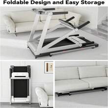 Folding Treadmill With Incline, 3.5HP Foldable Treadmills With 350 LBS Weight Capacity For Home Room, Compact Portable Treadmill For Small Space Walking Jogging Running